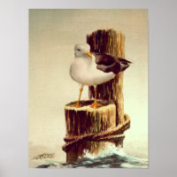 SEAGULL & PILINGS 2 VON SHARON SHARPE