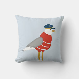Seagull Pillow, Niedliches nautisches Kinderzimmer Kissen