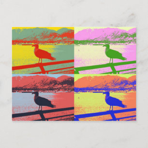 Seagull Pop Art Postkarte