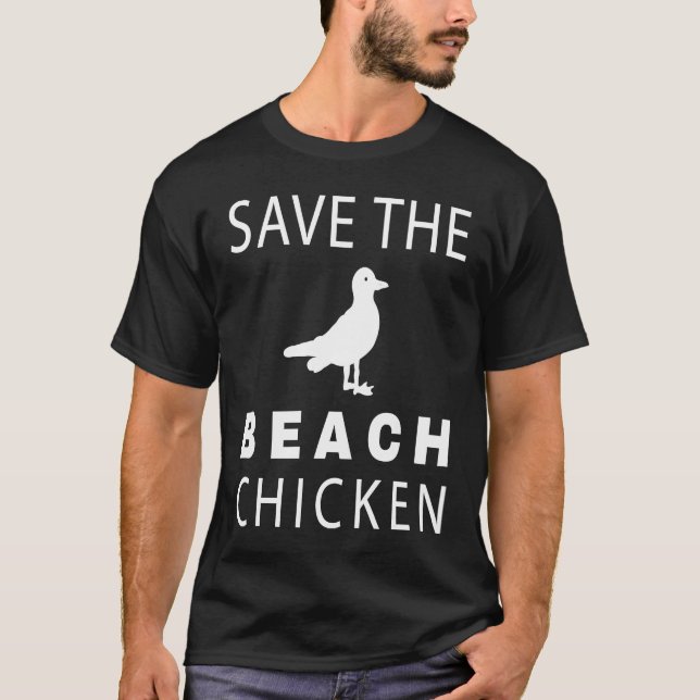 Seagull Rettete das Strandhühnchen T-Shirt (Vorderseite)