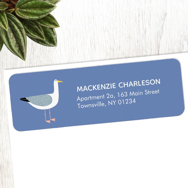 Seagull-Rücksendeadresse (Fun Seagull return address label)