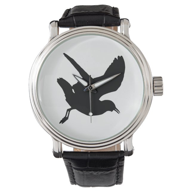 Seagull-Silhouette Armbanduhr (Vorderseite)