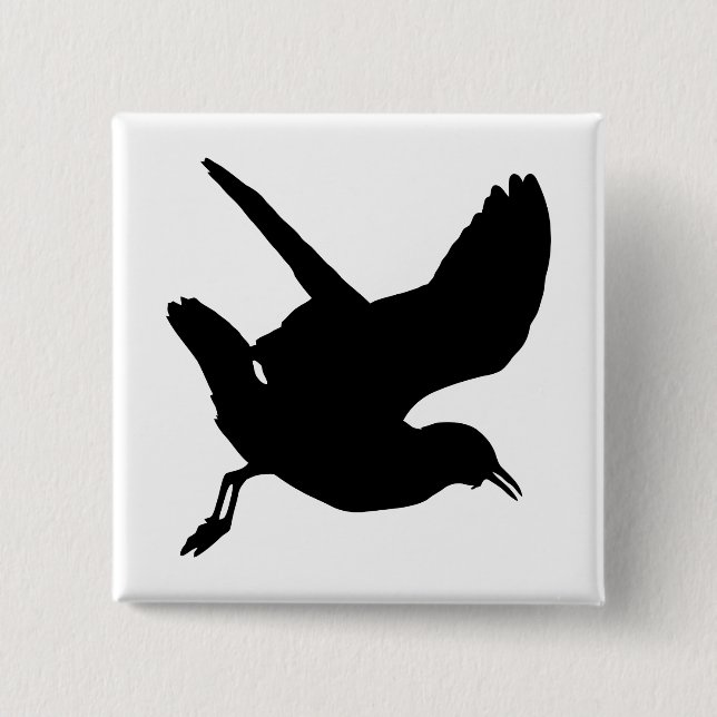 Seagull-Silhouette Button (Vorderseite)