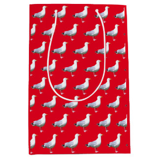 Seagull Stehend Red Mittlere Geschenktüte