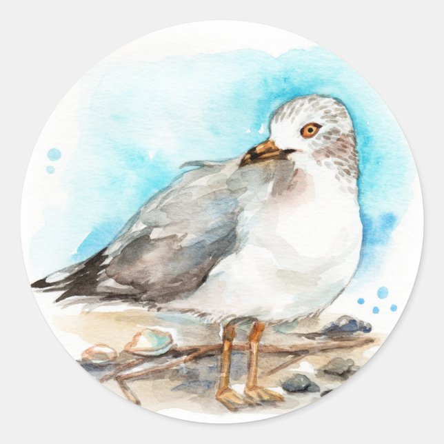 Seagull-Studie 2 Runder Aufkleber (Vorderseite)