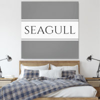 SEAGULL Stylish Modern Gray White Racing Stripes