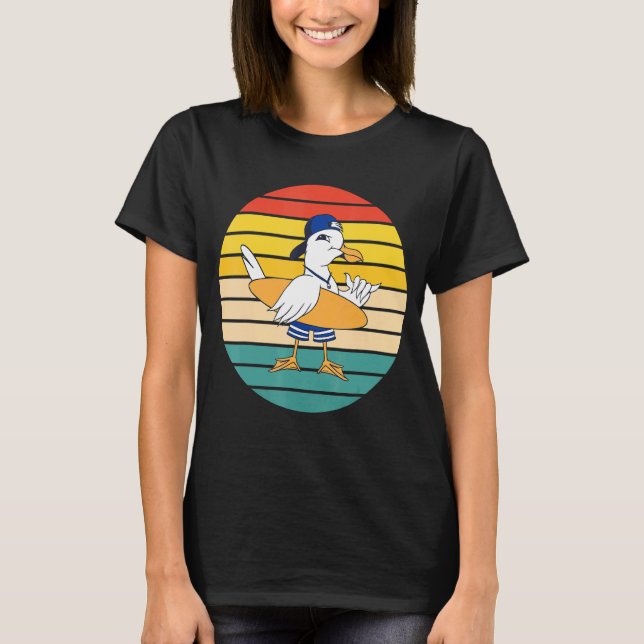 Seagull Surfing T-Shirt (Vorderseite)