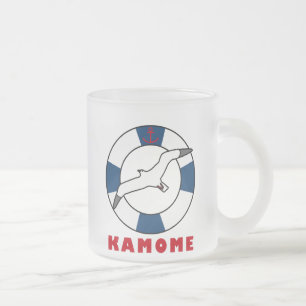 Seagull und Swim Ring Blue Mattglastasse