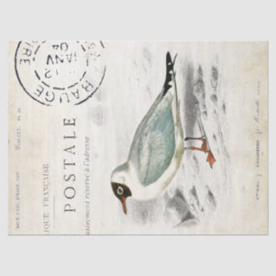 Seagull Vintage Französischer Poststempel Decoupag Seidenpapier