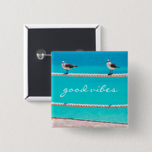 Seagull Vögel Türkisblaue Ozeane Foto Good Vibes Button