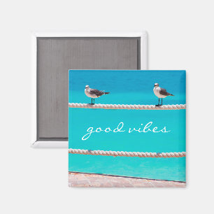 Seagull Vögel Türkisblaue Ozeane Foto Good Vibes Magnet