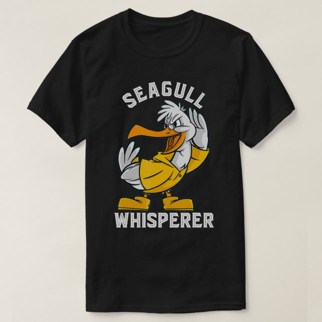 Seagull Whisperer ruft Squawk Gull Seagull Liebe T-Shirt (Design vorne)