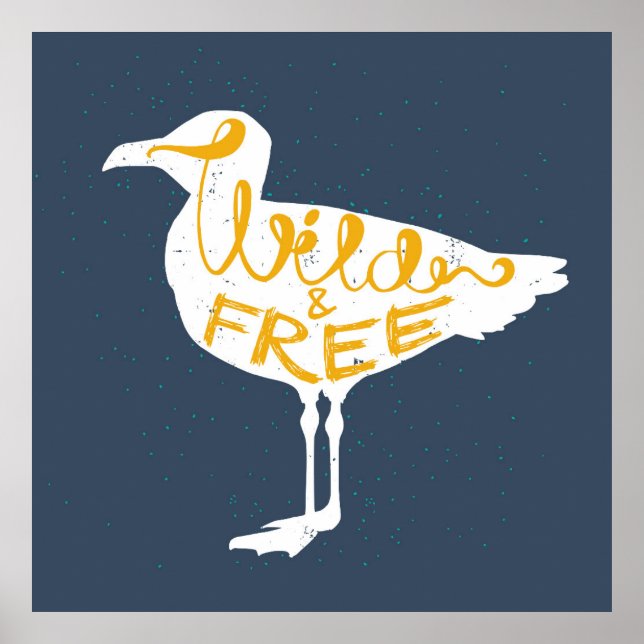 Seagull | Wild und frei Poster (Vorne)