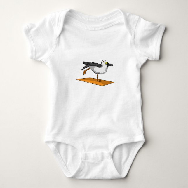 Seagull Yoga Mediation Fitness Baby Strampler (Vorderseite)
