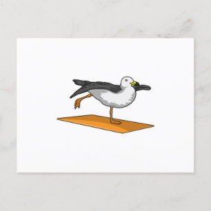 Seagull Yoga Mediation Fitness Postkarte
