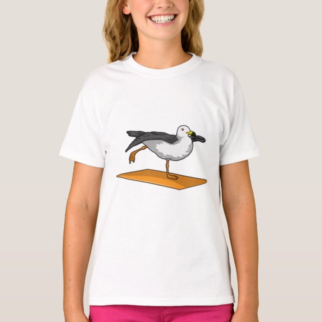 Seagull Yoga Mediation Fitness T-Shirt (Vorderseite)