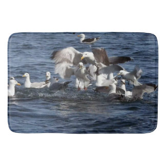Seagulls auf Sandaalen Badematte