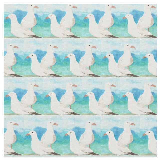 Seagulls Beach Ocean Naturei Stoff (Nahaufnahme)