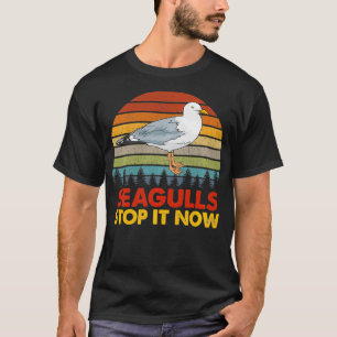 Seagulls Bird Lover stoppt jetzt Vintag Retro Funn T-Shirt