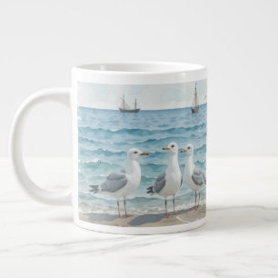 Seagulls im Meer Jumbo-Tasse
