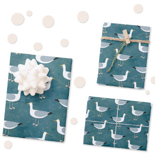 Seagulls Nautical Geschenkpapier Set
