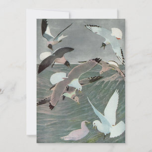 Seagulls Over Ocean Waves von Louis Agassiz Futes