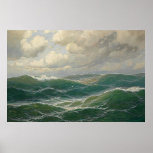 Seagulls Over Waves von Max Jensen Poster