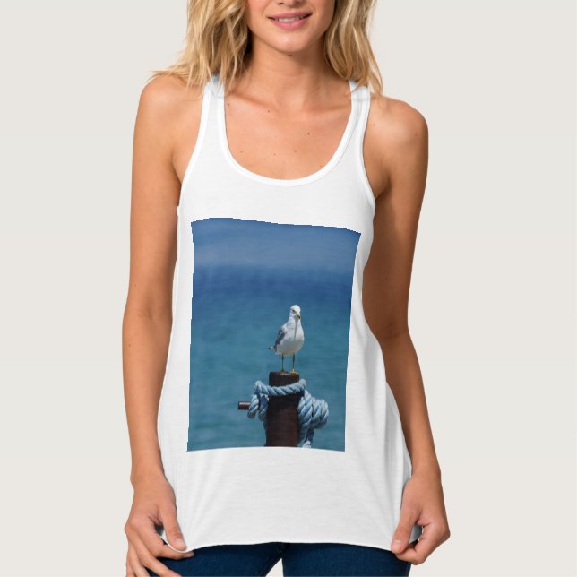 Seagulls Paradies am Rande des Mackinac Tank Top (Vorderseite)