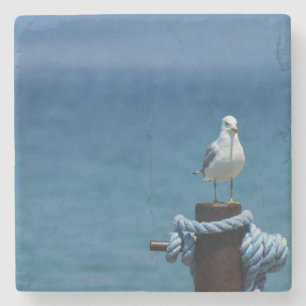 Seagulls Paradies auf Mackinac Steinuntersetzer