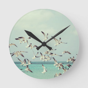 Seagulls Runde Wanduhr