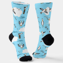 Seagulls Sea Birds Seaside Beach Theme Socken