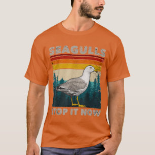 Seagulls stoppen es jetzt Bird Lover 80er Retro Fu T-Shirt