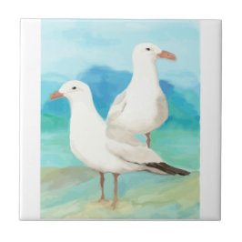 Seagulus Gull Beach Bird Art Fliese