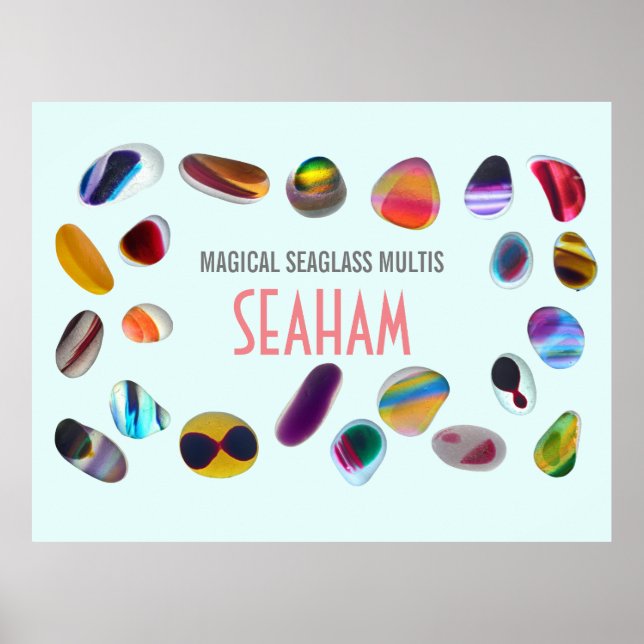 Seaham Sea Glass Multis Poster (Vorne)