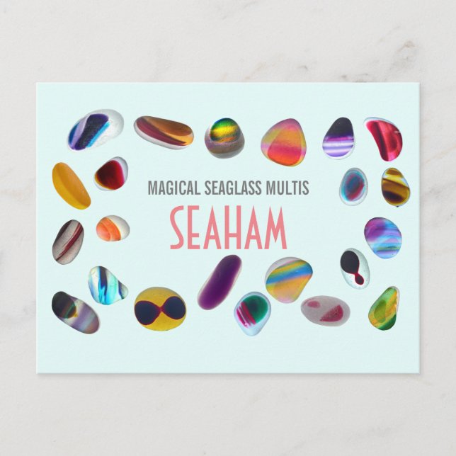 Seaham Seaglass Multis Post Card Postkarte (Vorderseite)