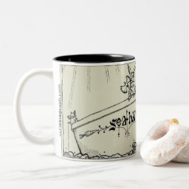 Seahare v1 (Detail) Zweifarbige Tasse