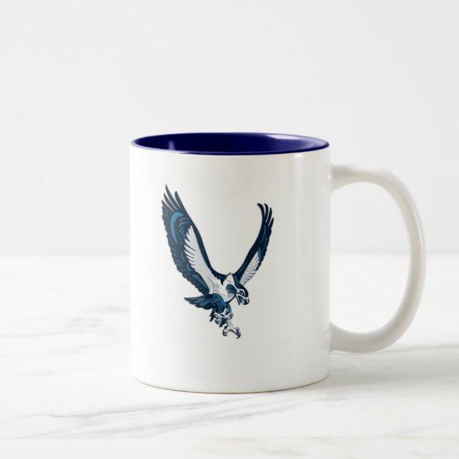Seahawk, UNCW SCHWIMMEN Zweifarbige Tasse (Rechts)