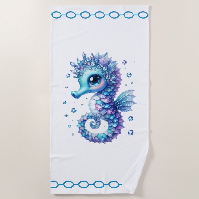 Seahorse Beach Towel Strandtuch (Vorderseite)