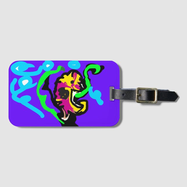 Seahorse color gepäckanhänger (Vorderseite (Horizontal))