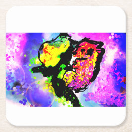 Seahorse joy rechteckiger pappuntersetzer