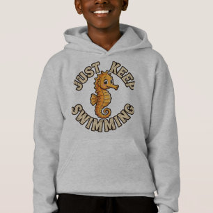 Seahorse Schwimm Weiter Kinder Hoodie 2. Beschr