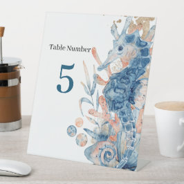 Seahorse shell under the sea baby boy shower  sockelschild