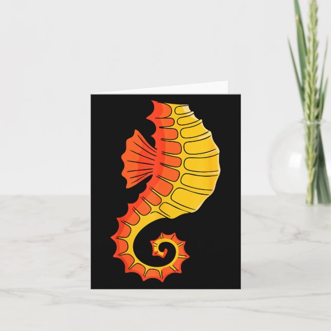 Seahorse Shirt Adult Kids Men Women Sea Horse Cost Karte (Vorderseite)