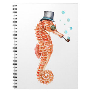 Seahorse Steampunk Notizblock