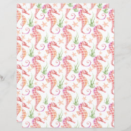 Seahorses Scrapbook Paper