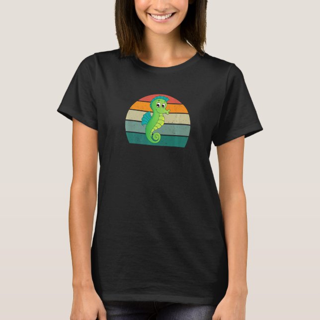 seahorses water sea ocean underwater live bearing  T-Shirt (Vorderseite)