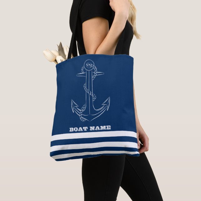 Seailor Nautical Anchor Navy Blau Streifen (Von Nahem)