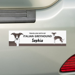 Seal And White - Reisen mit meinem Iggy-Hund Autoaufkleber