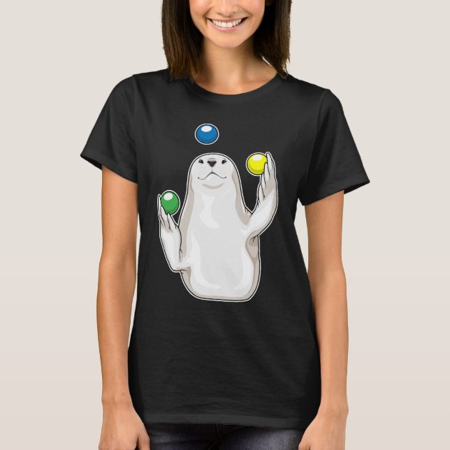 Seal Juggler Juggle T-Shirt (Vorderseite)