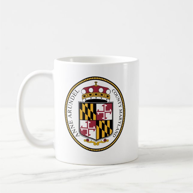 Seal of Anne Arundel County, MD Kaffeetasse (Links)
